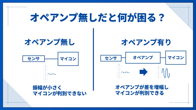 オペアンプ無しだと何が困る？